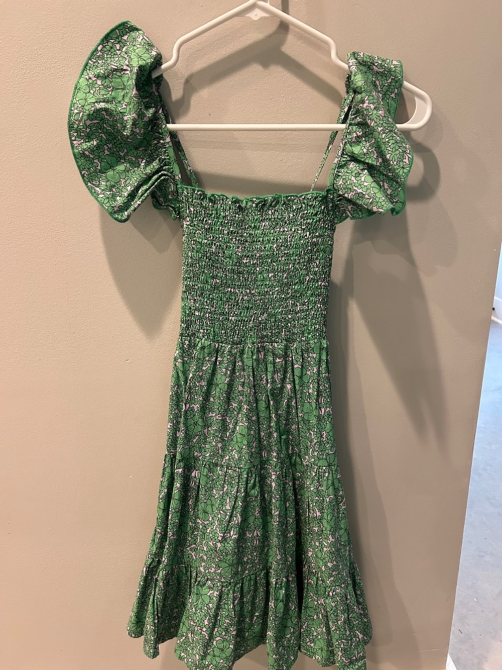 Isobella & Chloe Green Floral Tiered Sundress
